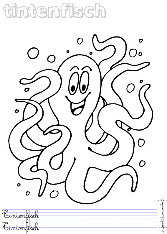 coloriage poulpe 1